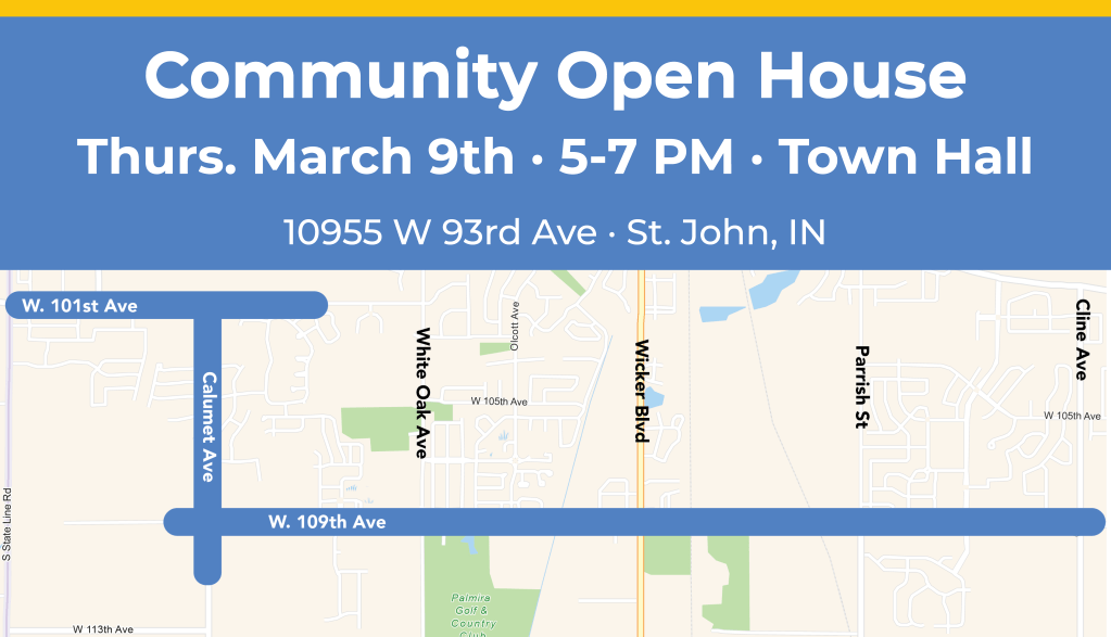 5 PM Tomorrow Community Open House at Town Hall St. John Corridors Plan